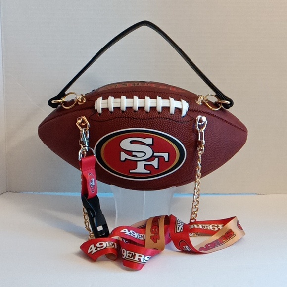 LIMITED EDITION HANDMADE SAN FRANCISCO 49ERS Football Purse 🏈 - Picture 3 of 16